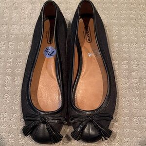 Coach Black Tassel Ballet Flats 7.5